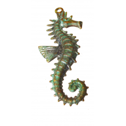 Patina Seahorse Charm (Left...