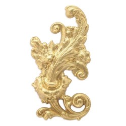 Large Baroque Floral Brass...