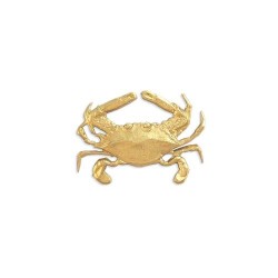Medium Crab Brass Stamping