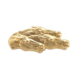 Large Racing Horses Brass...