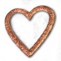 Medium Decorative Open Heart in solid brass 