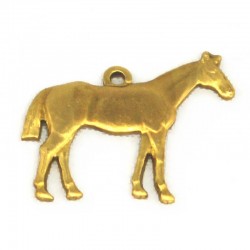 Small Standing Horse Brass Stamping - Left