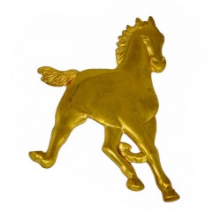 Extra Large Dynamic Horse Brass Stamping
