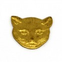 Small Cat's Head Stamping - Solid Brass