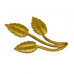 Medium Triple Leaf Brass Stamping
