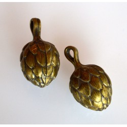 Antique Brass Acorn with...