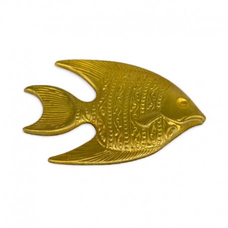 Large Tropical Fish Brass Stamping
