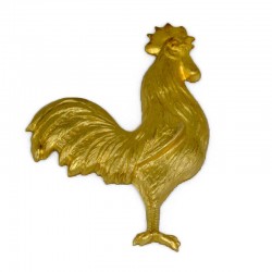 Large Rooster Brass Stamping