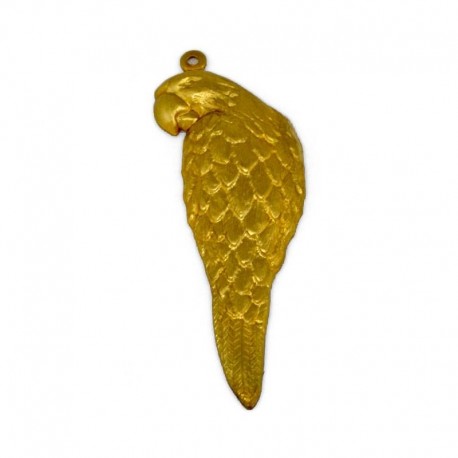 Large Parrot Brass Stamping - Right Large Parrot Brass Stamping - Right