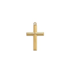 Small Angled Cross Brass...