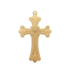 Medium Detailed Cross Brass...