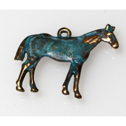 Small Standing Horse Patina...