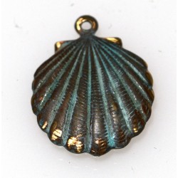 Small Patina Scallop Shell...