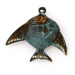 Small Patina Angelfish Art...